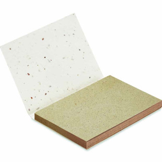 BLOCCO COPERTINA MORBIDA DA 50 FOGLI CON SEMI 10x7,2x0,6 cm