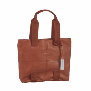 SHOPPING BAG MEDIA IN PELLE cm. 30,5x25,5x4