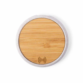 BASE DI RICARICA WIRELESS IN BAMBOO/PAGLIA DI FRUMENTO cm 1,1x6Ø