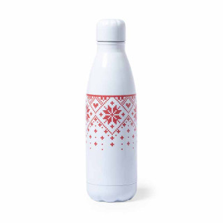 BORRACCIA 790 ml IN ACCIAIO INOSSIDABILE CON DECORAZIONE NATALIZ