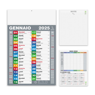 CALENDARIO OLANDESE MULTICOLOR 29x47 cm