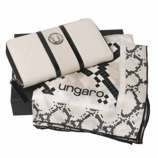 UNGARO SET PORTAFOGLIO + FOULARD IN CONFEZIONE REGALO